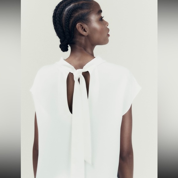 Zara Tops - Zara white satin top